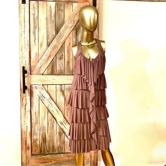 Cynthia Rowley Black Layered Boho Dress Size S - Picture 9 of 13